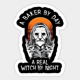 Women's Real Witch Halloween Sticker